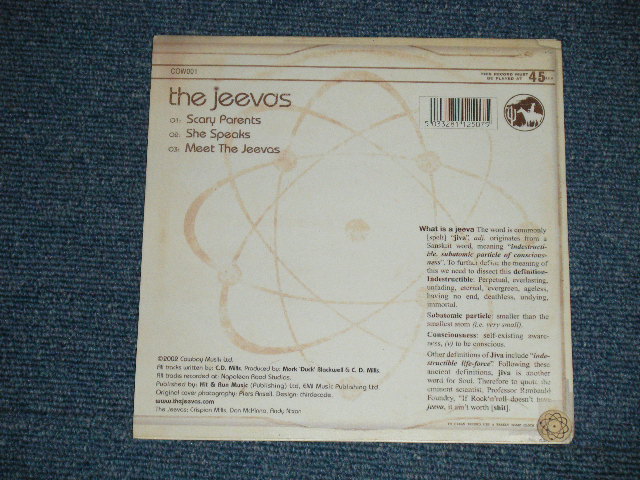 画像: The JEEVAS - SCARY PARENTS  ( Ex+++/Ex+++ )  / 2002  UK ENGLAND ORIGINAL Used 7"  Single with PICTURE SLEEVE 