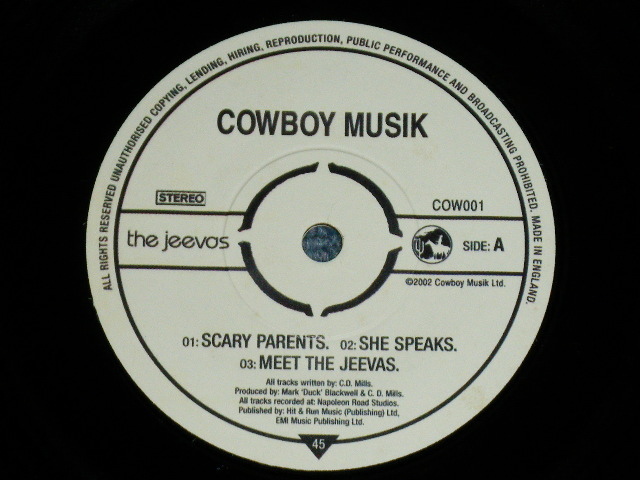 画像: The JEEVAS - SCARY PARENTS  ( Ex+++/Ex+++ )  / 2002  UK ENGLAND ORIGINAL Used 7"  Single with PICTURE SLEEVE 