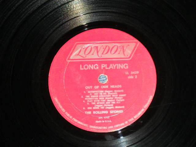 画像: ROLLING STONES - OUT OF OUR HEADS (G+/VG WOL, B-4:Poor Jump)  /  1965 US AMERICA  ORIGINAL "RED LABEL with Boxed LONDON Label" MONO Used LP