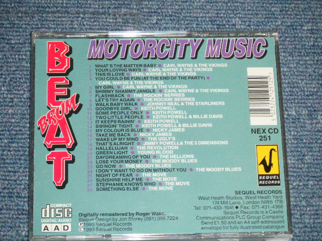 画像: V.A. OMNIBUS -  BRUM BEAT : Midlands Beat Groups of The 60's  : MOTORCITY MUSIC (MINT-/MINT)  / 1993  UK ENGLAND  Used CD 