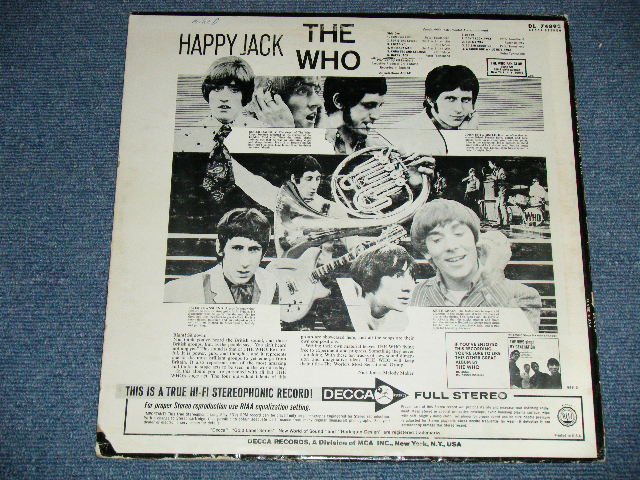 画像: THE WHO  -  HAPPY JACK ( Ex/Ex++ Looks:Ex+)/ 1967 US AMERICA ORIGINAL STEREO  Used  LP 