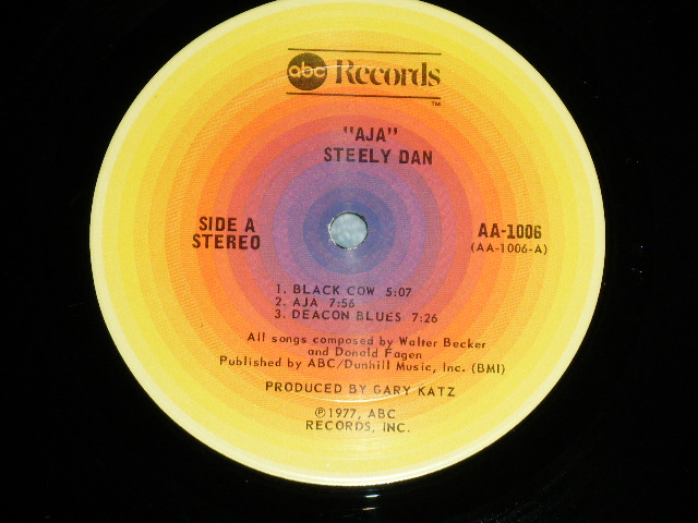 画像: STEELY DAN - AJA ( Matrix # AA 1006(RE-3)-A 1D/AA 1006(RE-4) 1B ) ( Ex++/Ex+++,Ex++ ) / 1977 US AMERICA ORIGINAL Used LP 