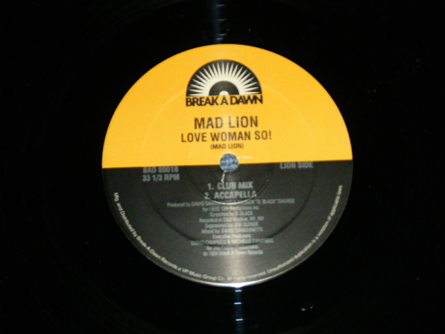 画像: MAD LION - LOVE WOMAN SO! ( MINT-/MINT- ) /  1994 US AMERICA   ORIGINAL Used 12" 
