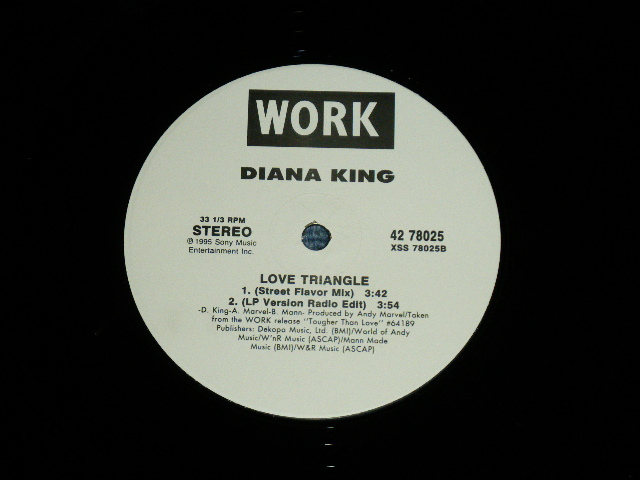 画像: DIANA KING - LOVE TRIANGLE ( MINT/MINT- ) /  1995 US AMERICA   ORIGINAL Used 12"