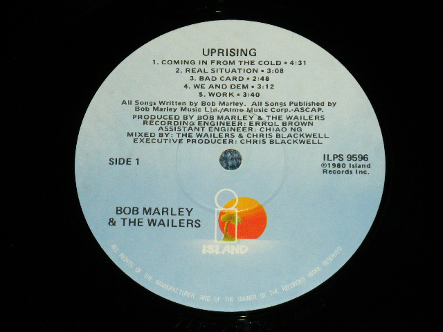 画像: BOB MARLEY & The WAILERS -  UPRISING ( MINT-/MINT-) / 1980 US AMERICA ORIGINAL Used LP 