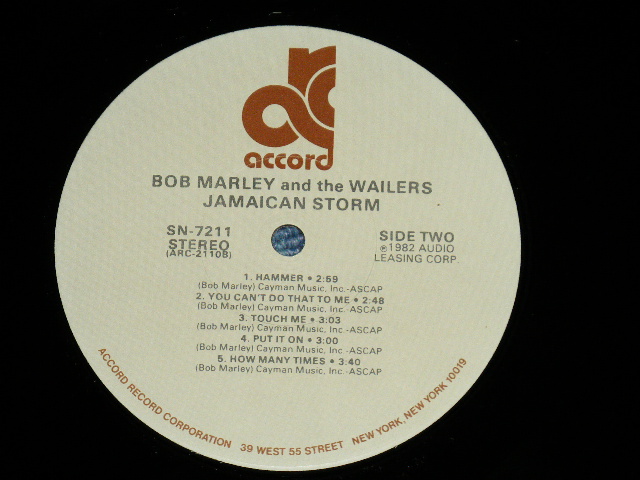 画像: BOB MARLEY & The WAILERS - JAMAICA STORM ( MINT/MINT) / 1982 US AMERICA ORIGINAL Used LP 