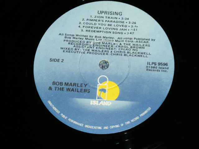 画像: BOB MARLEY & The WAILERS -  UPRISING ( MINT-/MINT-) / 1980 US AMERICA ORIGINAL Used LP 