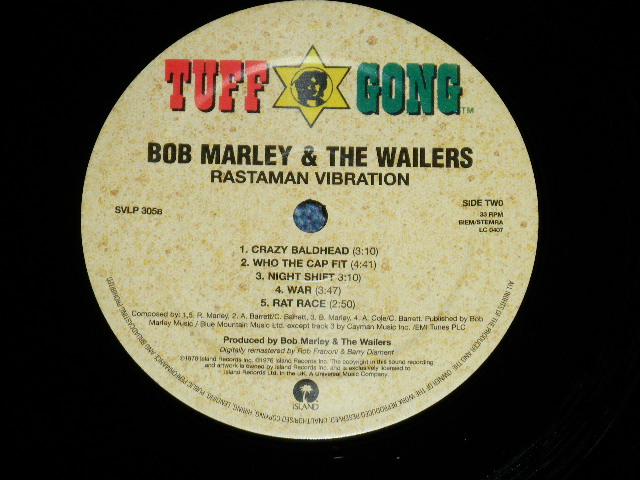 画像: BOB MARLEY & The WAILERS -  RASTAMAN VIBRATION ( MINT/MINT) / 2001 UK ENGLAND "180 Gram Heavy Weight"  Used LP 