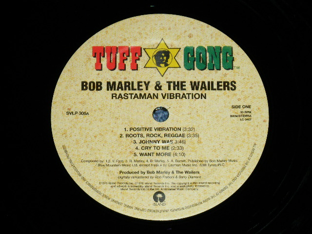 画像: BOB MARLEY & The WAILERS -  RASTAMAN VIBRATION ( MINT/MINT) / 2001 UK ENGLAND "180 Gram Heavy Weight"  Used LP 