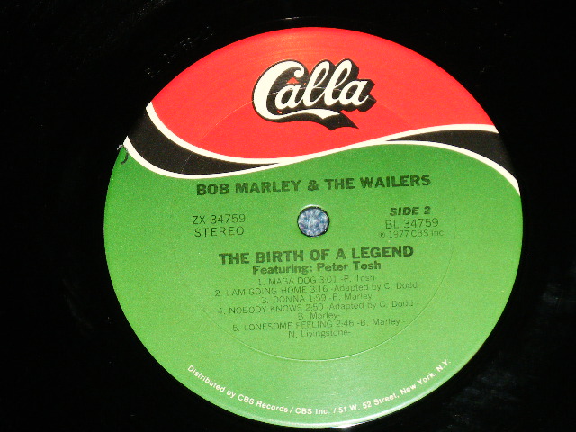 画像: BOB MARLEY & The WAILERS - THE BIRTH OF A LEGEND ( MINT/MINT) / US AMERICA " Reissue of CALLA CAS-1240" Used LP 