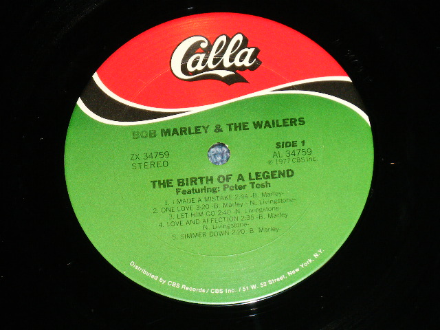 画像: BOB MARLEY & The WAILERS - THE BIRTH OF A LEGEND ( MINT/MINT) / US AMERICA " Reissue of CALLA CAS-1240" Used LP 