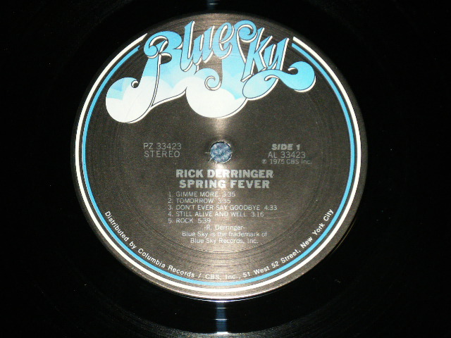 画像: RICK DERRINGER - SPRING FEVER : With ORIGINAL INNER SLEEVE  ( MINT-/MINT-)   / 1975 US AMERICA  ORIGINAL Used LP  