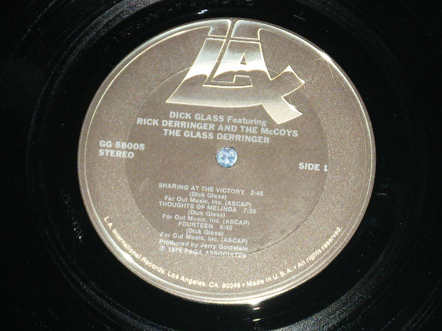 画像: DICK GLASS feat.  RICK DERRINGER and The McCOYS  - The GLASS DERRINGER ( Ex++/Ex+++  )   / 1976 US AMERICA  ORIGINAL Used LP  