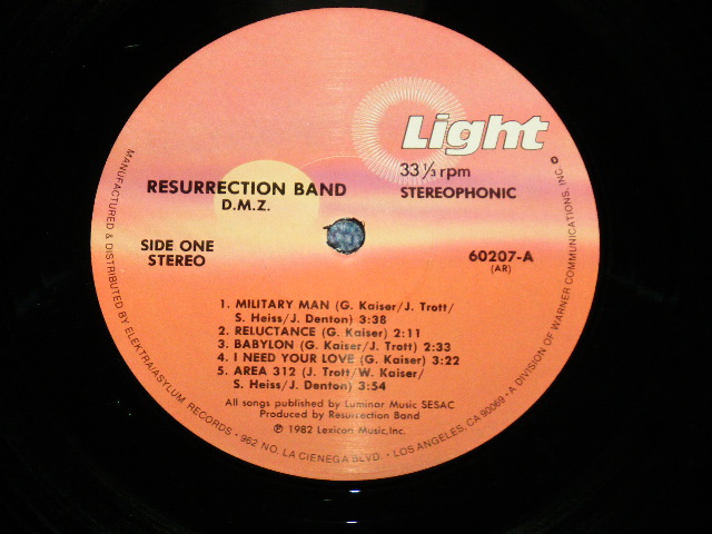 画像: RESURRECTION BAND - D.M.Z. ( Ex++/MINT- ) / 1982 US AMERICA ORIGINAL  Used LP