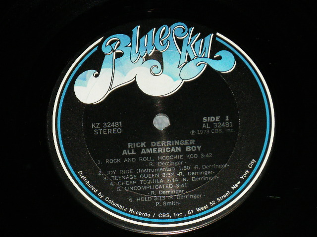 画像: RICK DERRINGER - ALL AMERICAN BOY : With ORIGINAL INNER SLEEVE  ( Ex++/Ex+++)   / 1973 US AMERICA  ORIGINAL Used LP  