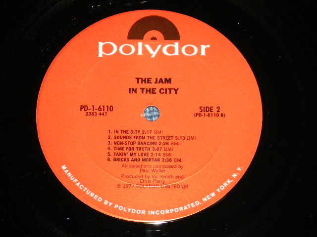 画像: THE JAM - IN THE CITY ( Ex++/MINT-)  / 1977 US AMERICA ORIGINAL Used LP 