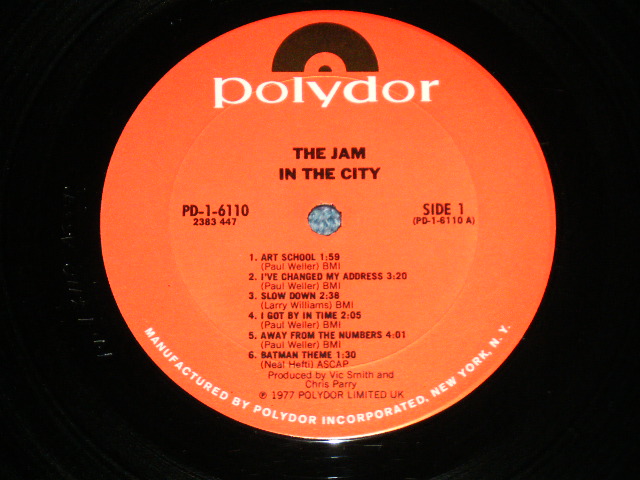 画像: THE JAM - IN THE CITY ( Ex++/MINT-)  / 1977 US AMERICA ORIGINAL Used LP 