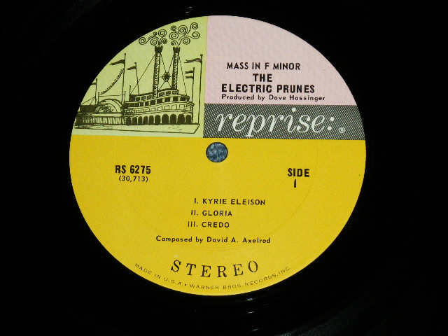 画像: THE ELECTRIC PRUNES - MASS IN F MINOR　(Ex++/MINT- ) / 1967 US ORIGINAL 1st Press"3-Color "Label STEREO Used  LP 