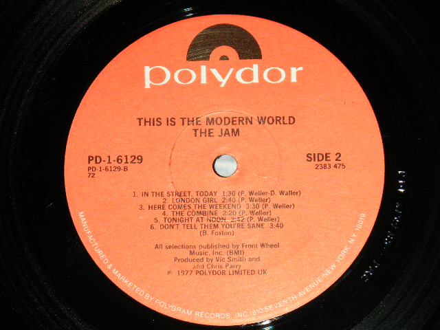 画像: THE JAM - THIS IS THE MODERN WORLD ( Ex+++-/Ex+++ )  / 1977  US AMERICA ORIGINAL Used LP 