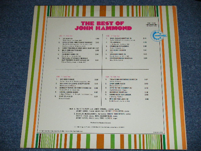 画像: JOHN HAMMOND - THE BEST OF ( Ex+++/MINT- )  / 1986 US AMERICA ORIGINAL  Used 2-LP's 