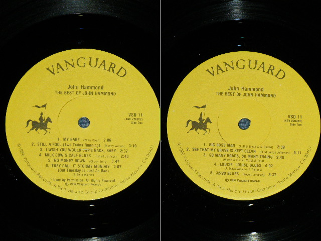 画像: JOHN HAMMOND - THE BEST OF ( Ex+++/MINT- )  / 1986 US AMERICA ORIGINAL  Used 2-LP's 