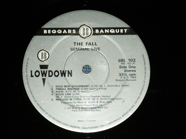 画像: THE FALL - SEMINAL LIVE   ( MINT-/MINT-) / 1989  UK ENGLAND   ORIGINAL  Used  LP 