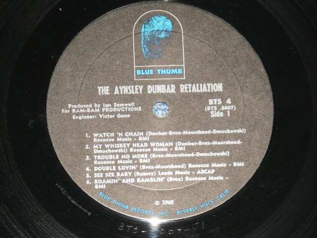 画像: The AYNSLEY DUNBAR RETALIATION  - The AYNSLEY DUMBER RETALIATION  ( Ex++/Ex+++ : EDSP, BB Hole For PROMO ) / 1683 US AMERICA ORIGINAL Used LP 