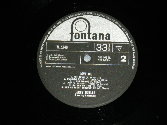 画像: JERRY BUTLER - LOVE ME (1L1/2L1 ) ( Ex++/Ex+++)  / 1968  UK ENGLAND ORIGINAL MONO Used  LP 