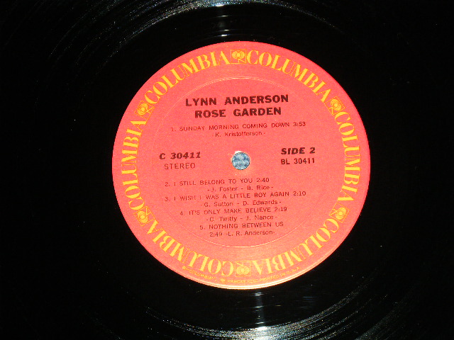 画像: LYNN ANDERSON  - ROSE GARDEN  ( MINT-/MINT- ) / 1970 US AMERICA  ORIGINAL Used LP 