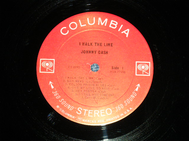 画像: JOHNNY CASH - I WALK THE LINE  ( Ex+++/Ex++ Looks:Ex+++  ) / 1964 US AMERICA  ORIGINAL "360 SOUND Label" STEREO  Used LP 