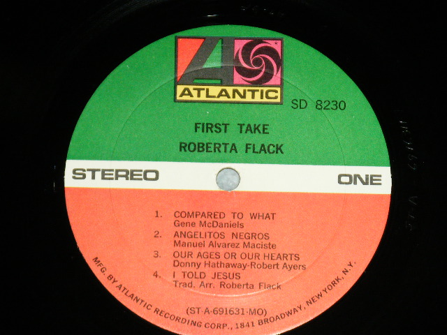 画像: ROBERTA FLACK - FIRST TAKE  ( Ex+++/Ex+++,Ex++ )  / 1969 US AMERICA ORIGINAL   "1841" Credit on Label   Used LP 