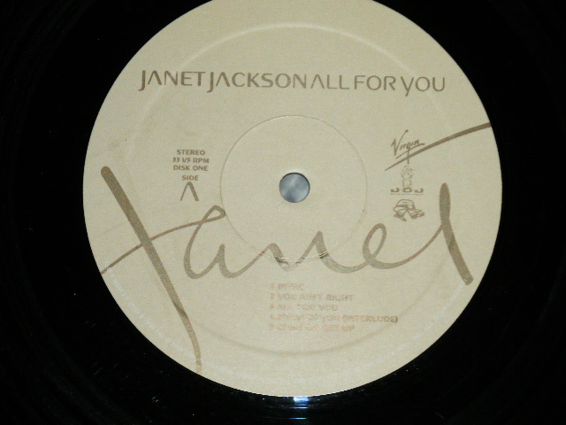 画像: JANET JACKSON - ALL FOR YOU ( Ex+++/Ex+++ )  /  2001 US AMERICA ORIGINAL Used 2-LP's 