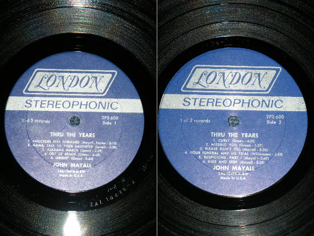 画像: JOHN MAYALL - THRU THE YEARS( Ex+/Ex+++    / 1971 US AMERICA ORIGINAL Used 2-LP's 