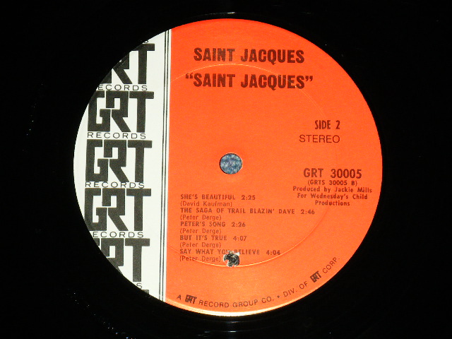 画像: SAINT JACQUES - SAINT JACQUES (FOLK ROCK)  ( Ex++/MINT- : BB )  / 1970 US AMERICA ORIGINAL Used LP