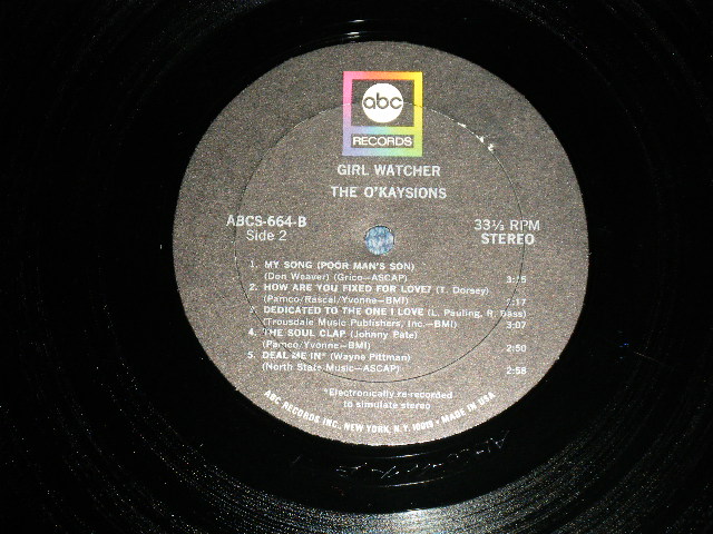 画像: The O'KAYSIONS - GIRL WATCHER ( Ex++/Ex+++)  / 1968 US AMERICA ORIGINAL  STEREO Used LP 