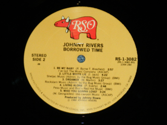 画像: JOHNNY RIVERS - BORROWED TIME  ( EX+++/MINT)  / 1982  US AMERICA  ORIGINAL Used LP 