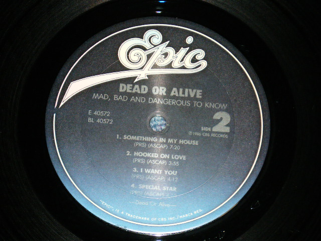 画像: DEAD OR ALIVE  - MAD, BAD, AND DANGEROUS TO KNOW ( MINT/MINT )   / 1986 US AMERICA  ORIGINAL Used LP 