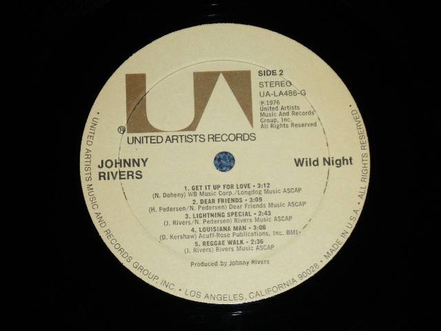 画像: JOHNNY RIVERS - WILD NIGHT ( EX++/mint- )  / 1976  US AMERICA  ORIGINAL Used LP 