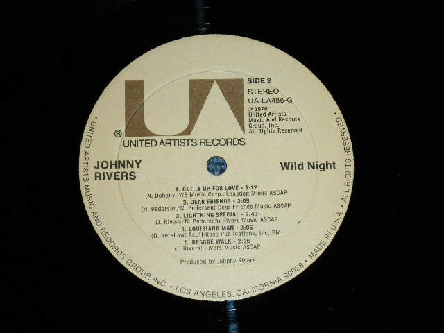 画像: JOHNNY RIVERS - WILD NIGHT ( EX+/MINT- : Cutout)  / 1976  US AMERICA  ORIGINAL Used LP 
