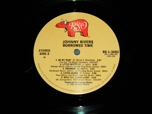 画像: JOHNNY RIVERS - BORROWED TIME  ( EX+/MINT-  / 1982  US AMERICA  ORIGINAL Used LP 