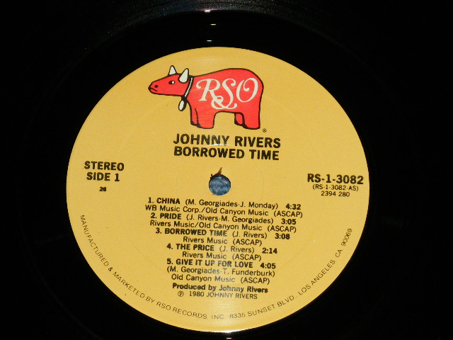 画像: JOHNNY RIVERS - BORROWED TIME  ( EX+++/MINT)  / 1982  US AMERICA  ORIGINAL Used LP 