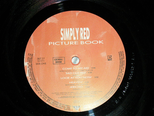 画像: SIMPLY RED - SIMPLY RED : 1st Album ) Ex++/Ex++STOFC,STO　SLV)  / 1985 GERMAN  ORIGINAL Used LP 