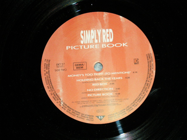 画像: SIMPLY RED - SIMPLY RED : 1st Album ) Ex++/Ex++STOFC,STO　SLV)  / 1985 GERMAN  ORIGINAL Used LP 