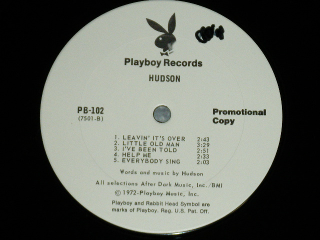 画像: HUDSON - HUDSON  ( Ex/Ex+++ ) / 1972 US AMERICA ORIGINAL "WHITE LABEL PROMO" Used   LP 