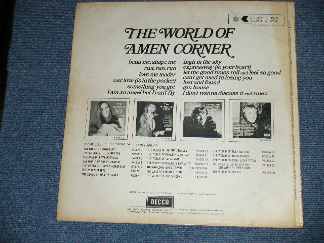 画像: AMEN CORNER - THE WORLD OF AMEN CORNER (1A/1A) ( Ex+/Ex+++ B-7:Press Miss)  / 1968 UK ENGLAND ORIGINAL MONO Used LP 