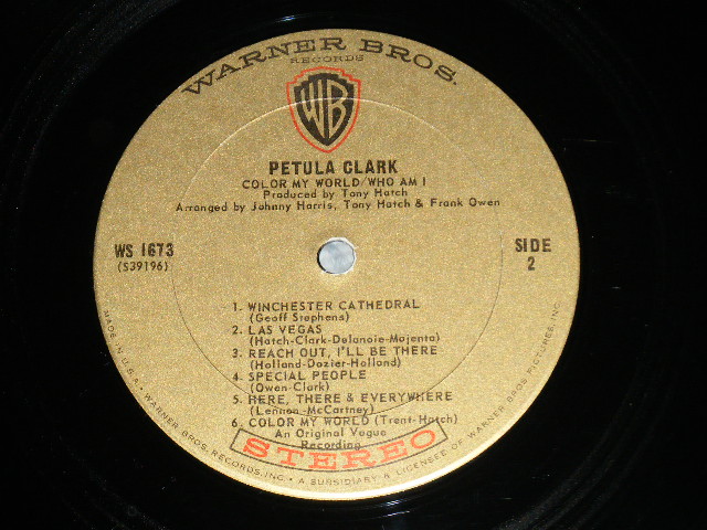 画像: PETULA CLARK -COLOR MY WOLRD WHO AM I ( Matrix # 37195 WS 1673 A 1G/39196 WS 1673 B 1H ) ( Ex+++/MINT- : SWOFC,EDSP ) / 1967 US AMERICA ORIGINAL "GOLD Label" Stereo LP