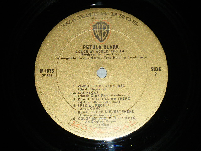 画像: PETULA CLARK - COLOR MY WOLRD WHO AM I ( Matrix # 9195 1A W 1673 A /9196 1B W 1673 B)( Ex++/MINT-) / 1967 US AMERICA ORIGINAL "GOLD Label" MONO Used LP