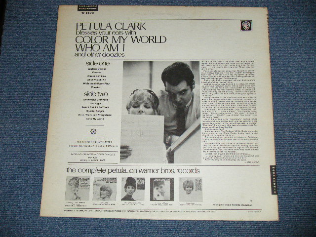 画像: PETULA CLARK - COLOR MY WOLRD WHO AM I ( Matrix # 9195 1A W 1673 A /9196 1B W 1673 B)( Ex++/MINT-) / 1967 US AMERICA ORIGINAL "GOLD Label" MONO Used LP