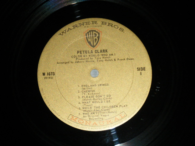 画像: PETULA CLARK - COLOR MY WOLRD WHO AM I ( Matrix # 9195 1A W 1673 A /9196 1B W 1673 B)( Ex++/MINT-) / 1967 US AMERICA ORIGINAL "GOLD Label" MONO Used LP