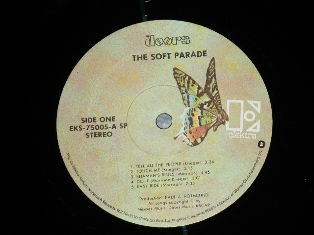 画像: THE DOORS - THE SOFT PARADE ( Matrix # A SP CSx7 ESRD 5287 C / B SP CSx5 ESRD 5287 C ) ( Ex+++/MINT-) ( Never Have any ORIGINAL INNER SLEEVE ) / 1972? US AMERICA  "2nd Press BUTTERFLY Label"  Used LP 